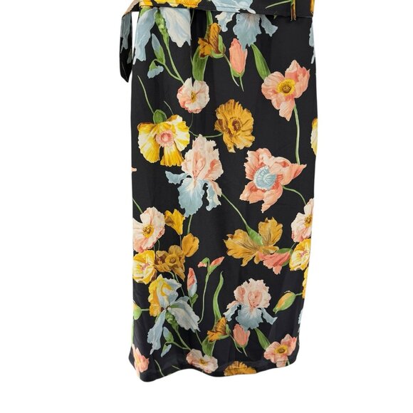 Tuckernuck NEW Black Moonlit Iris Camille Belted Short Sleeve Maxi Dress Size M - Picture 9 of 11